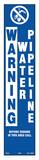 Repnet Warning Water Pipeline Standard Decal in Blue and White RGD1333C at Pollardwater