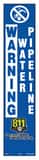 Rhino Warning Water Pipeline Decal in Blue and White RGD81333K at Pollardwater