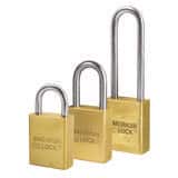 Master Lock 1-1/2 x 1-1/8 in. Keyed Alike Padlock in Gold and Silver MA40KA at Pollardwater