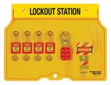 Master Lock Zenex™ 4-Lock Padlock Lockout Station in Yellow M1482BP410 at Pollardwater