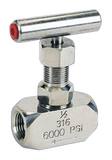 Accurate Valve Automation 1/4 in. Stainless Steel FNPT Needle Valve A908B at Pollardwater