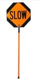 VizCon 24 in. High Intensity Reflective Stop/Slow Paddle with Telescoping (6-8 ft.) Handle V18024SSHI6T at Pollardwater