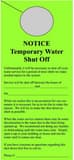 Pre-Printed Door Hangers - NOTICE Temporary Water Shut Off, 100 per in Green PSAB003 at Pollardwater