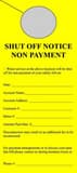 Pre-Printed Door Hangers - SHUT OFF NOTICE Non Payment, 100 per Pack in Yellow PSAB006 at Pollardwater