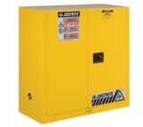 Justrite Sure-Grip® EX Classic Safety Cabinet Yellow 30 gal Manual Close JUS893000 at Pollardwater