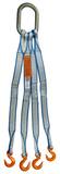 Lift-All® Nylon Web Bridal Quad Sling with 8 ft. x 2 in. Tuff-Edge Legs LQOSEE2802TX8 at Pollardwater