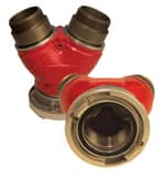 Harrington 4 in. FNST x 2-1/2 in. MNST (2x) Aluminum Hydrant Wye HH220LC4025NHMLC at Pollardwater