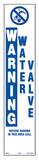 Rhino Standard Decal Warning Water Valve in White RGD5194C at Pollardwater