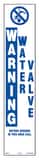 Rhino Standard Decal Warning Water Valve in White RGD5194C at Pollardwater