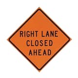 VizCon 36 in. Reflective Overlay Compatible Vinyl Roll-Up Sign - LANE CLOSED AHEAD V26036EFOHFRLCA at Pollardwater