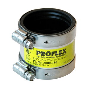 1-1/2 in. Cast Iron, PVC and Steel Flexible Coupling