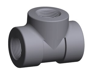 1 in. 3000# A105 Threaded Tee Forged Steel Domestic