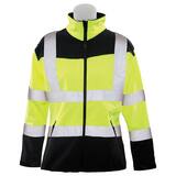 ERB Safety Girl Power at Work® Size M Polyester and Spandex Softshell Reusable Women Jacket in Hi-Viz Lime E62197 at Pollardwater