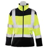 ERB Safety Girl Power at Work® Size M Polyester and Spandex Softshell Reusable Women Jacket in Hi-Viz Lime DWEL62197LIMD at Pollardwater