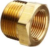 3/8 x 1/8 in. MNPT x FNPT 125# Brass Barstock Hex Reducing Bushing BRTPLFBBCA at Pollardwater