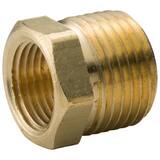 3/8 x 1/4 in. MNPT x FNPT 125# Brass Barstock Hex Reducing Bushing BRTPLFBBCB at Pollardwater