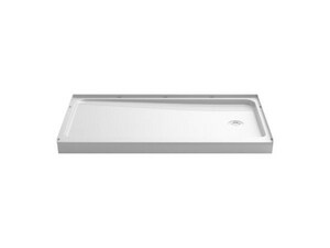 60 in. x 32 in. Shower Base with Right Drain in White
