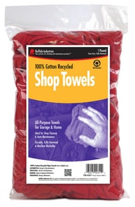 1 lb. Bag of Recycled Shop Rags in Red