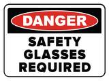 Accuform Signs 14 x 10 in. Plastic Sign - DANGER SAFETY GLASSES REQUIRED IN THIS AREA AMPPA002VP at Pollardwater