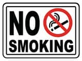 Accuform 14 x 10 in. Adhesive Vinyl Sign - NO SMOKING IN THIS AREA AMSMG502VS at Pollardwater