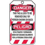 Accuform Safety Lockout TAG DNGR TAG & LCK AMSPT505PTP at Pollardwater