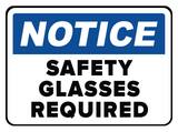 Accuform Signs 14 x 10 in. Aluminum Sign - NOTICE SAFETY GLASSES REQUIRED IN THIS AREA AMPPA801VA at Pollardwater