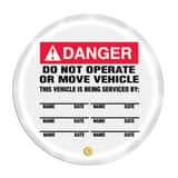 Accuform 16 Wheel Cover DNGR DO NOT OP MOVE VEH AKDD718 at Pollardwater