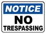 Accuform 14 x 10 in. Aluminum Sign - NOTICE NO TRESPASSING AMATR806VA at Pollardwater