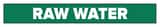 Accuform Raw Water Pipe Marker in Green ARPK597SSA at Pollardwater