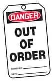 Accuform Safety TAG DNGR Outlet Of ORDER 25 Pack AMDT167PTP at Pollardwater