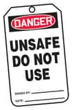 Accuform Safety TAG DNGR UNSAFE 25 Pack AMDT126PTP at Pollardwater