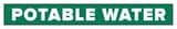 Accuform 2-1/2 x 12 in. Potable Water Pipe Marker in Green ARPK575SSD at Pollardwater