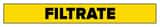 Accuform Signs Filtrate Pipe Marker in Black and Yellow ARPK317SSA at Pollardwater