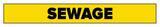 Accuform Signs Sewage Pipe Marker in Yellow ARPK635SSA at Pollardwater