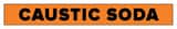 Accuform Signs Caustic Soda Pipe Marker in Orange ARPK187SSA at Pollardwater