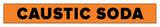 Accuform Signs Caustic Soda Pipe Marker in Orange ARPK187SSD at Pollardwater