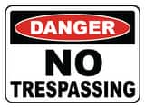 Accuform Signs 14 x 10 in. Aluminum Sign - DANGER NO TRESPASSING AMADM076VA at Pollardwater