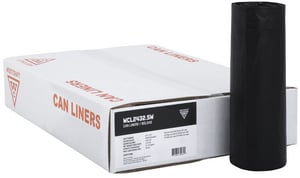 23 x 24 in. 10 gal 0.35 mil Flat Liner Coreless Roll in Black (Case of 500)