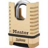 Master Lock Pro Series® 1-1/16 in. Wide Shrouded Brass Combination Padlock M1177 at Pollardwater
