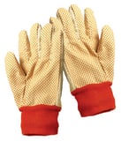 Seattle Glove LG COTT CANVAS GLV NATU W/ ORAN DOT SC8610PDC at Pollardwater
