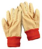 Seattle Glove LG COTT CANVAS GLV NATU W/ ORAN DOT SC8610PDC at Pollardwater