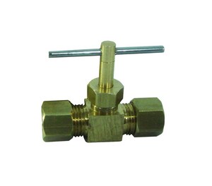 1/4 in. Brass Compression Straight Needle Valve