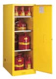 Justrite Sure-Grip® EX Slimline Safety Cabinet Yellow 54 gal Self Close J895420 at Pollardwater