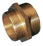 Service Brass Fittings 2-1/2 in. NST x 2 in. MNPT Brass Double Male Hex Nipple Lead Free S0760M250AM200BNL at Pollardwater