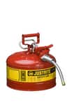 Justrite Type II Safety Can Type II 2-1/2 gal with Flexible Spout J7225120 at Pollardwater