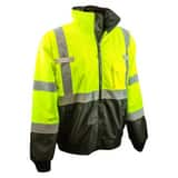 Radians Radwear® Size XXXL Bomber Jacket in Hi-Viz Green and Black RSJ110B3ZGS3X at Pollardwater