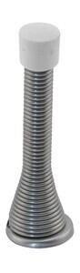 3 in. Steel Rubber Spring Door Stop in Satin Nickel (Pack of 5)