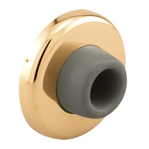1-1/8 in. Steel Wall Bumper in Polished Brass