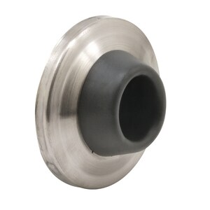 2-1/2 in. Stainless Steel Rubber Wall Bumper in Brushed Stainless Steel