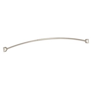 Adjustable Curved Shower Rod in Brushed Nickel